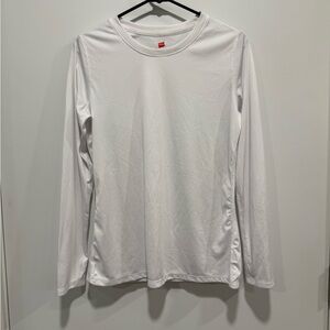 Hanes Classic White Long Sleeve Tee